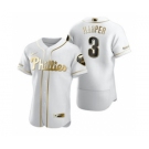 Men's Nike Philadelphia Phillies #3 Bryce Harper White 2020 Authentic Golden Edition Baseball Jersey