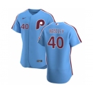 Men's Nike Philadelphia Phillies #40 Adam Haseley Light Blue Alternate 2020 Authentic Player Baseball Jersey