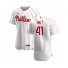 Men's Nike Philadelphia Phillies #41 David Hale White Home 2020 Authentic Player Baseball Jersey