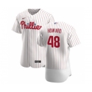 Men's Nike Philadelphia Phillies #48 Spencer Howard White Home 2020 Authentic Player Baseball Jersey