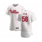 Men's Nike Philadelphia Phillies #56 Zach Eflin White Home 2020 Authentic Player Baseball Jersey