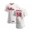 Men's Nike Philadelphia Phillies #58 Seranthony Dominguez White Home 2020 Authentic Player Baseball Jersey