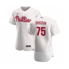 Men's Nike Philadelphia Phillies #75 Connor Brogdon White Home 2020 Authentic Player Baseball Jersey