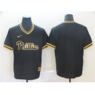 Men's Nike Philadelphia Phillies Blank Black Gold Authentic Stitched Baseball Jersey