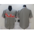 Men's Nike Philadelphia Phillies Blank Gray Road Stitched Baseball Jersey