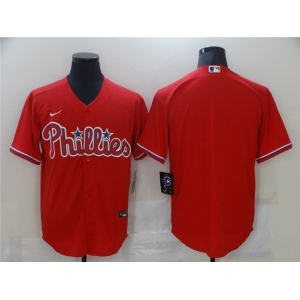 Men's Nike Philadelphia Phillies Blank Red Alternate Stitched Baseball Jersey