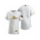 Men's Nike Philadelphia Phillies Blank White 2020 Authentic Golden Edition Baseball Jersey