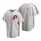 Men's Nike Philadelphia Phillies Blank White Cooperstown Collection Home Stitched Baseball Jersey