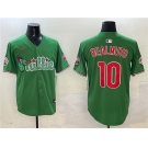 Men's Philadelphia Phillies #10 J.T. Realmuto Green Phanatic Limited Stitched Jersey