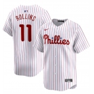 Men's Philadelphia Phillies #11 Jimmy Rollins White Home Limited Stitched Jersey