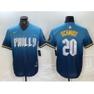 Men's Philadelphia Phillies #20 Mike Schmidt Blue 2024 City Cool Base Jersey