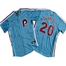 Men's Philadelphia Phillies #20 Mike Schmidt Light Blue Cool Base Jersey