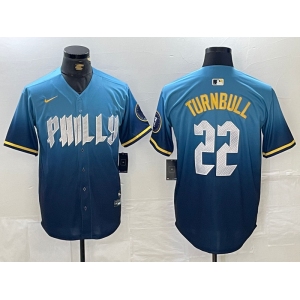 Men's Philadelphia Phillies #22 Spencer Turnbull Blue 2024 City Cool Base Jersey