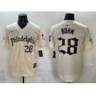 Men's Philadelphia Phillies #28 Alec Bohm Cream Gothic Vapor Limited Stitched Jersey