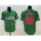 Men's Philadelphia Phillies #28 Alec Bohm Green Phanatic Limited Stitched Jersey