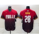 Men's Philadelphia Phillies #28 Alec Bohm Red 2024 City Cool Base Jersey