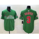 Men's Philadelphia Phillies #3 Bryce Harper Green Phanatic Limited Stitched Jersey