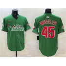 Men's Philadelphia Phillies #45 Zack Wheeler Green Phanatic Limited Stitched Jersey