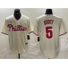 Men's Philadelphia Phillies #5 Bryson Stott Cream Cool Base Jersey