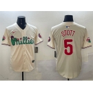 Men's Philadelphia Phillies #5 Bryson Stott Cream Phanatic Limited Stitched Jersey