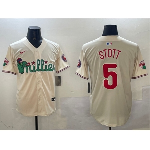 Men's Philadelphia Phillies #5 Bryson Stott Cream Phanatic Limited Stitched Jersey