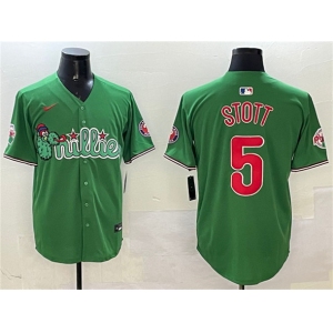 Men's Philadelphia Phillies #5 Bryson Stott Green Phanatic Limited Stitched Jersey