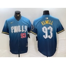 Men's Philadelphia Phillies #93 Jason Elwell Blue 2024 City Connect Limited Stitched Jerseys