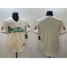 Men's Philadelphia Phillies Blank Cream Phanatic Limited Stitched Jersey