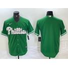 Men's Philadelphia Phillies Blank Green Celtic Stitched Cool Base Nike Jersey