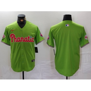 Men's Philadelphia Phillies Blank Green With Patch Stitched Cool Base Nike Jersey