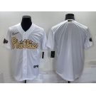 Men's Philadelphia Phillies Blank White 2022 All Star Stitched Cool Base Nike Jersey