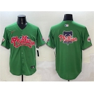 Men's Philadelphia Phillies Team Big Logo Green Phanatic Limited Stitched Jersey