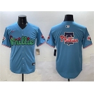 Men's Philadelphia Phillies Team Big Logo Light Blue Phanatic Limited Stitched Jersey