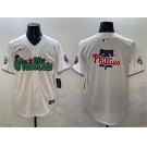 Men's Philadelphia Phillies Team Big Logo White Phanatic Limited Stitched Jersey