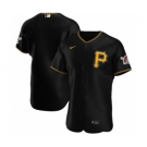 Men's Nike Pittsburgh Pirates 2020 Black Alternate Authentic Logo Team Baseball Jersey