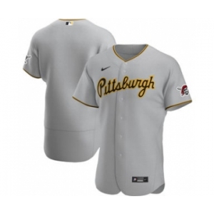 Men's Nike Pittsburgh Pirates 2020 Gray Road Authentic Team Baseball Jersey
