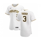 Men's Nike Pittsburgh Pirates #3 Cole Tucker White Home 2020 Authentic Player Baseball Jersey