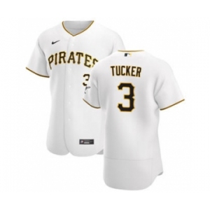 Men's Nike Pittsburgh Pirates #3 Cole Tucker White Home 2020 Authentic Player Baseball Jersey