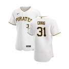 Men's Nike Pittsburgh Pirates #31 Will Craig White Home 2020 Authentic Player Baseball Jersey