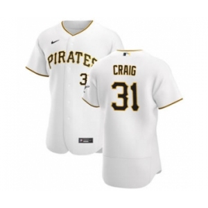 Men's Nike Pittsburgh Pirates #31 Will Craig White Home 2020 Authentic Player Baseball Jersey