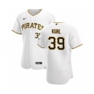 Men's Nike Pittsburgh Pirates #39 Chad Kuhl White Home 2020 Authentic Player Baseball Jersey