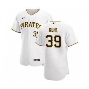 Men's Nike Pittsburgh Pirates #39 Chad Kuhl White Home 2020 Authentic Player Baseball Jersey