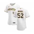 Men's Nike Pittsburgh Pirates #52 Clay Holmes White Home 2020 Authentic Player Baseball Jersey