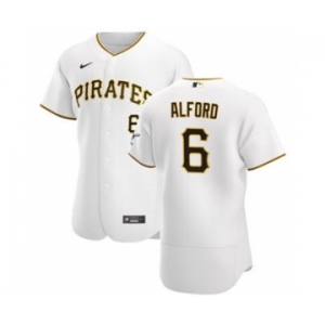 Men's Nike Pittsburgh Pirates #6 Anthony Alford White Home 2020 Authentic Player Baseball Jersey