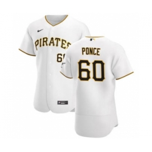 Men's Nike Pittsburgh Pirates #60 Cody Ponce White Home 2020 Authentic Player Baseball Jersey