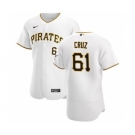 Men's Nike Pittsburgh Pirates #61 Oneil Cruz White Home 2020 Authentic Player Baseball Jersey