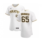 Men's Nike Pittsburgh Pirates #65 JT Brubaker White Home 2020 Authentic Player Baseball Jersey