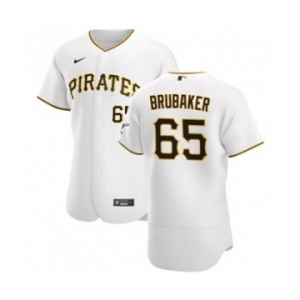 Men's Nike Pittsburgh Pirates #65 JT Brubaker White Home 2020 Authentic Player Baseball Jersey