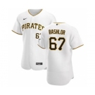 Men's Nike Pittsburgh Pirates #67 Tyler Bashlor White Home 2020 Authentic Player Baseball Jersey