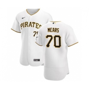 Men's Nike Pittsburgh Pirates #70 Nick Mears White Home 2020 Authentic Player Baseball Jersey